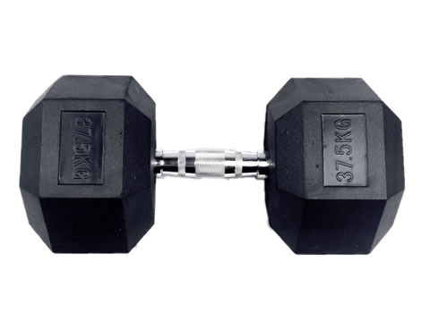 Rubber Hex Dumbbell 37,5kg